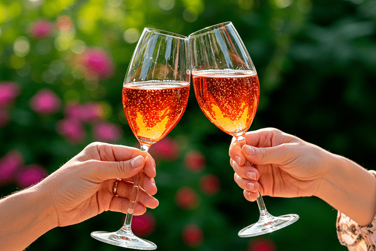 Cheers drinking wine